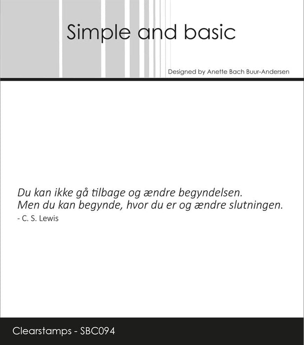 Simple and Basic - Stempel Dansk Tekst - SBC094