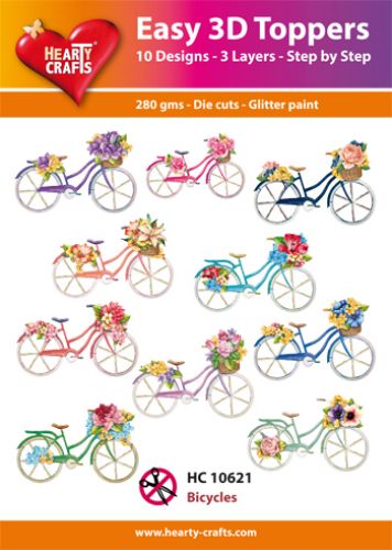 Hearty Crafts - Easy 3D Toppers Bicycles - HC 10621