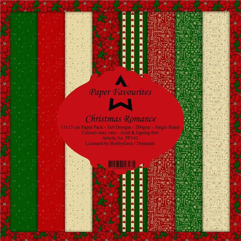 Paper Favourites - Pyntepapir 15 X 15 Cm. Christmas Romance - PF142