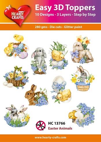 Hearty Crafts - Easy 3D Toppers Easter Animals - HC 13766