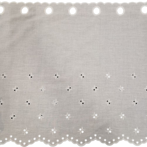 Gardinlageret - Cafégardin Hvid H45 Cm. 838410 - Pr. Meter