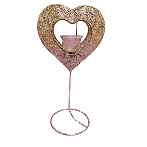 Casanova - Fyrfadsstage Hjerte 18 x 34 Cm. - På Fod