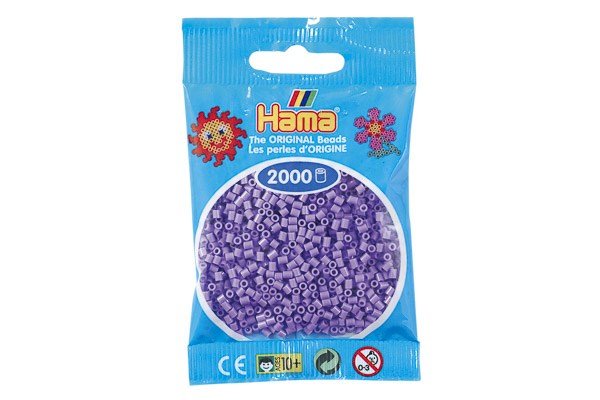 Hama - Mini Perler 2000 Stk. Pastel Lilla - 501-45
