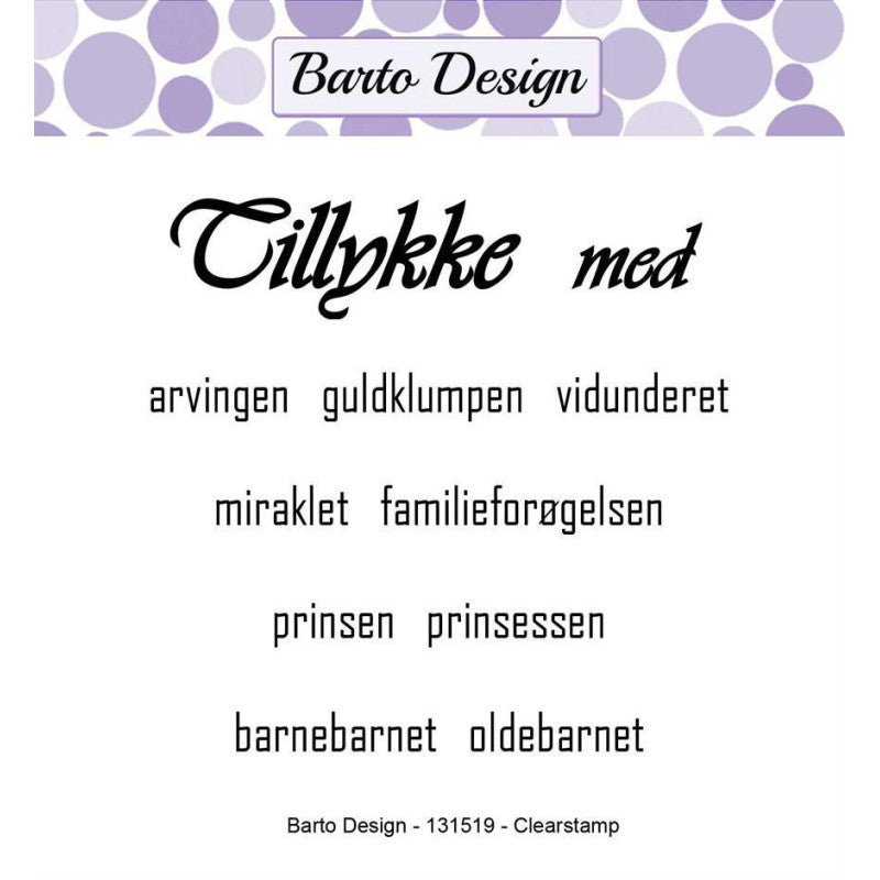 Barto Design - Stempel Dansk Tekst - 131519