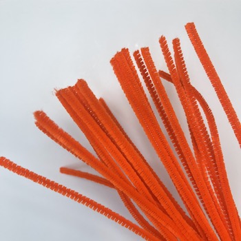 Danmore - Chenille 6 Mm. 30 Cm. Orange - 25 Stk.