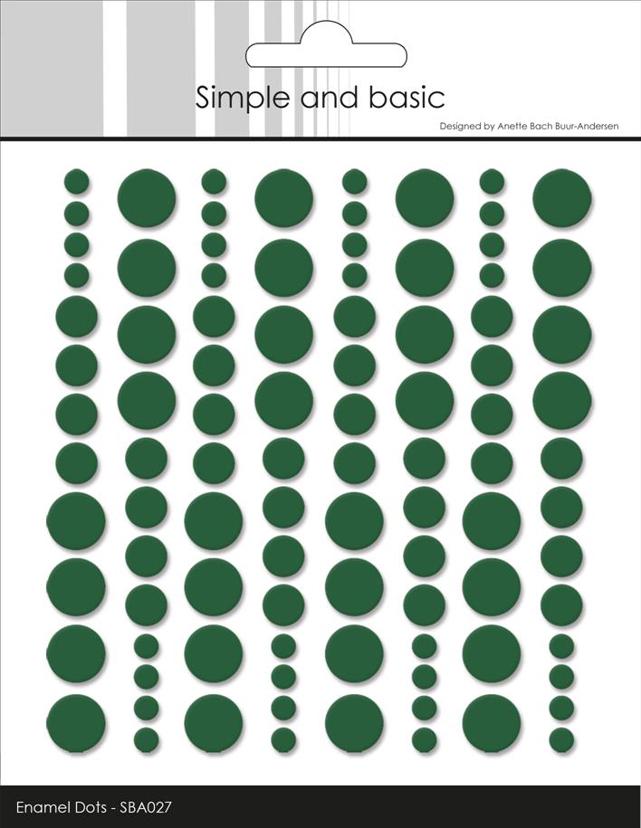 Simple and Basic - Enamel Dots SBA027 - Forrest Green