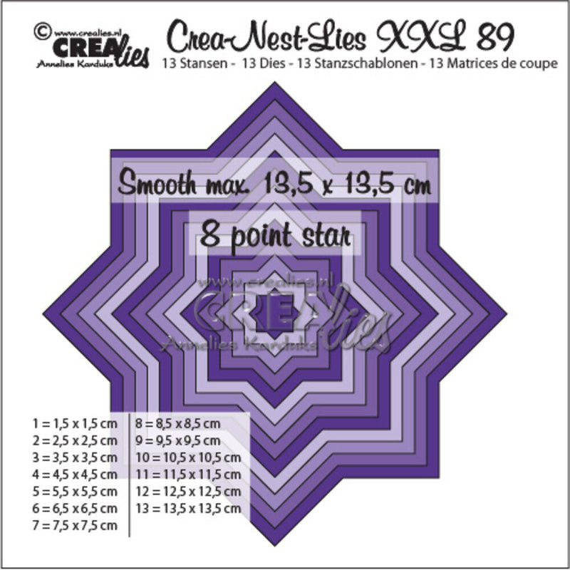 Crealies - Die Point Star - CLNestXXL89