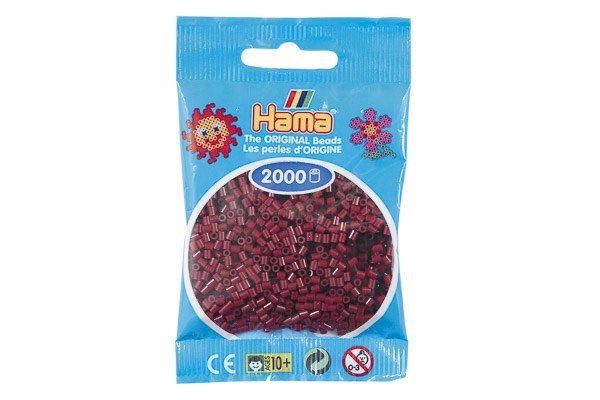 Hama - Mini Perler 2000 Stk. Bordeaux - 501-30