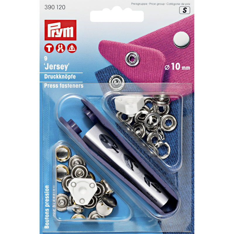 Prym - Jersey Trykknapper 9 Stk. - 10 Mm.