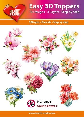 Hearty Crafts - Easy 3D Toppers Spring Flowers - HC 13806
