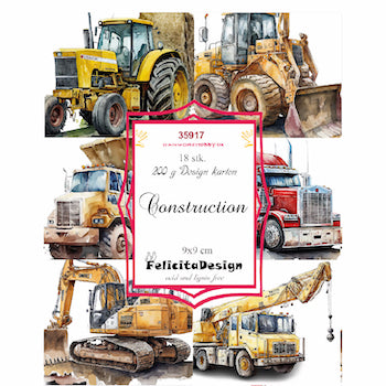 Felicita Design - Toppers Construction 9 x 9 Cm. - 18 Stk.