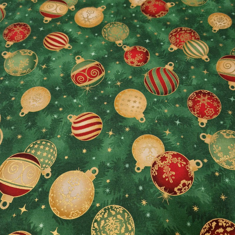 Robert Kaufman - Patchworkstof Holiday Flourish 14 Green - 19921-7