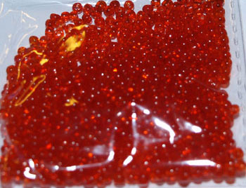 Danmore - Glasperler 2,5 Mm. - Transparent Rød