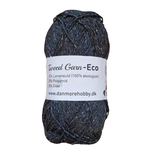 Danmore - Tweed Garn Eco - Antracit Meleret