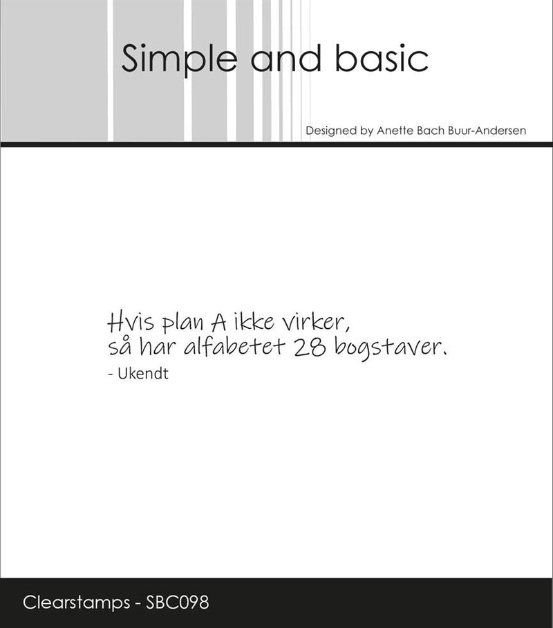 Simple and Basic - Stempel Dansk Tekst - SBC098