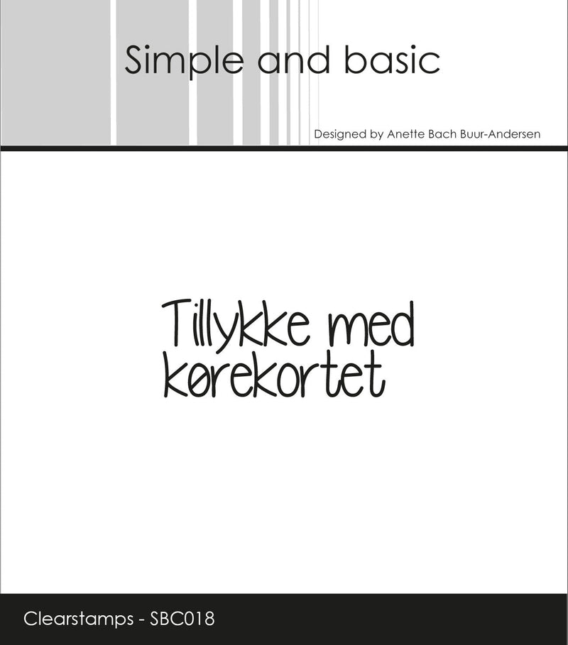 Simple and Basic - Stempel Tillykke Med Kørekortet - SBC018