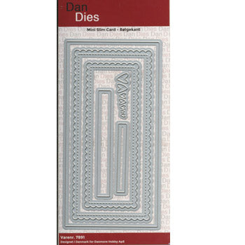 Dan Dies - Die Mini Slim Card Bølgekant - 7891
