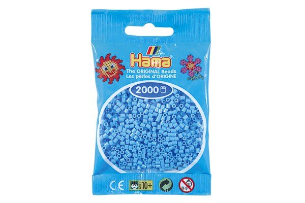 Hama - Mini Perler 2000 Stk. Pastel Blå - 501-46