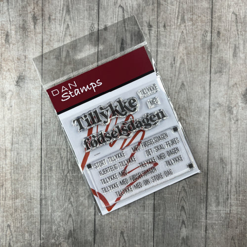 Dixi Craft - Stempel Tillykke - 7817
