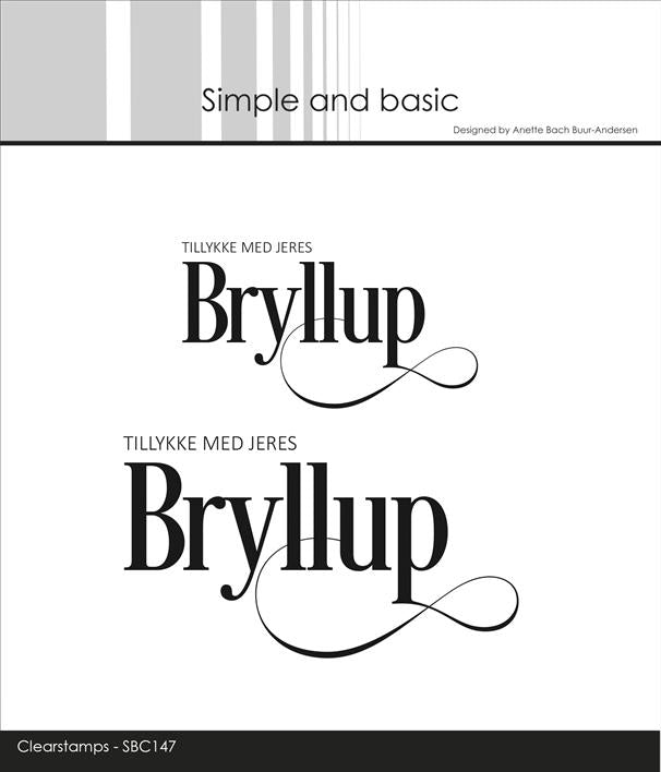 Simple and Basic - Stempel Tillykke Bryllup - SBC147