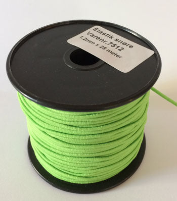 Danmore - Elastiksnøre 1,2 Mm. x 25 M. - Lys Grøn