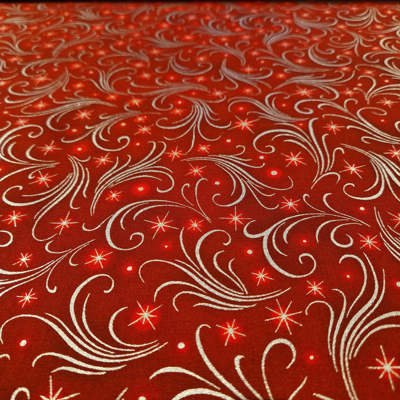 Robert Kaufman - Patchworkstof Winter's Grandeur 6 Garnet - 17328-105