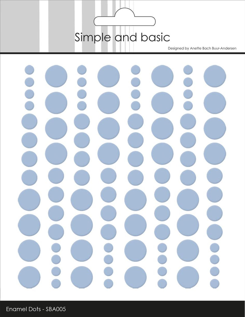 Simple and Basic - Enamel Dots SBA005 - Pigeon Blue