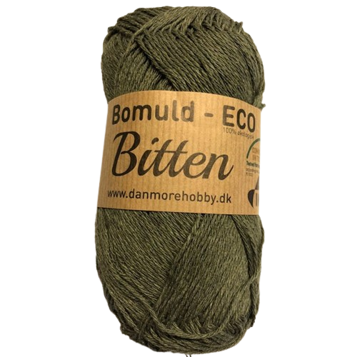 Bitten - Garn Bomuld - Mili Grøn