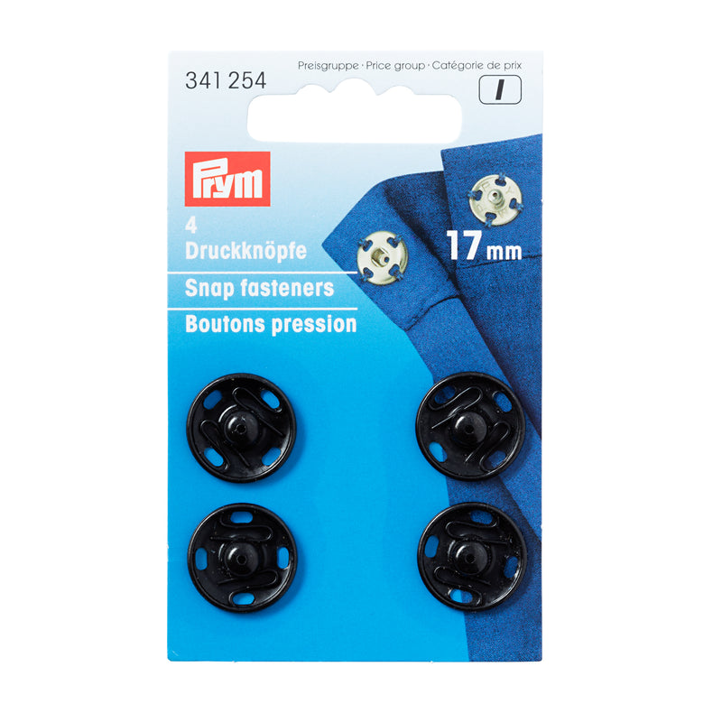 Prym - Tryklåse 17 Mm. - Sort