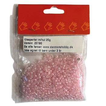 Danmore - Glasperler 2,5 mm. - Lyserød