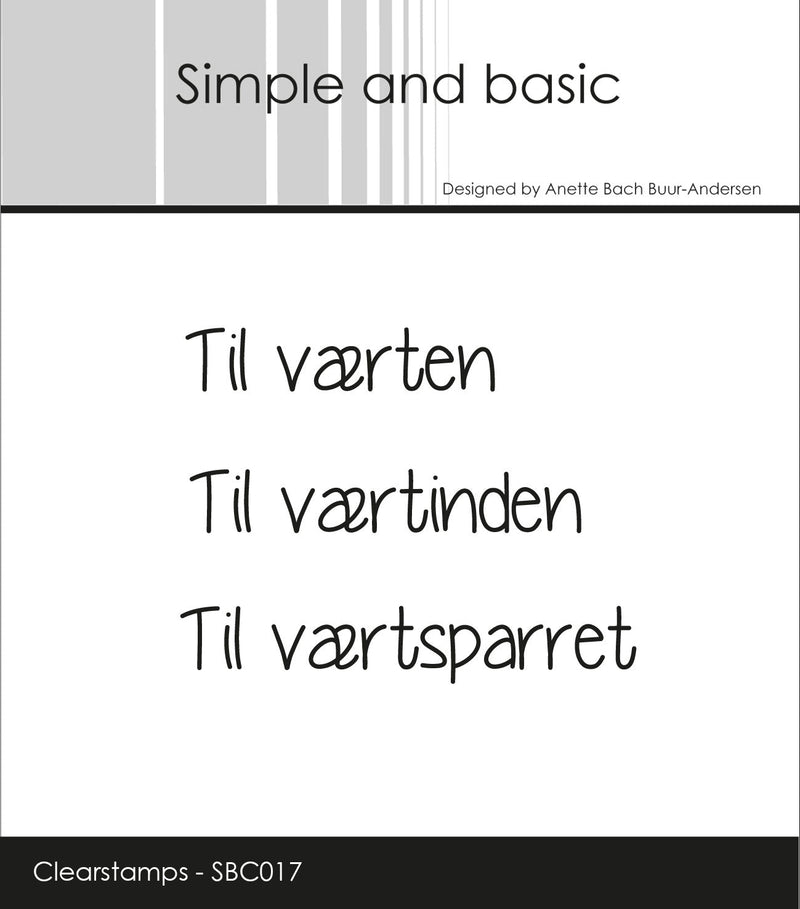 Simple and Basic - Stempel Til Værten - SBC017