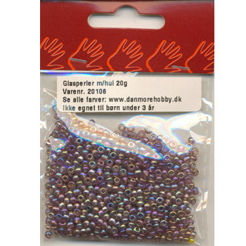 Danmore - Glasperler 2,5 Mm. - Mellemblå