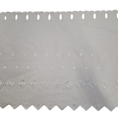 Gardinlageret - Cafégardin Hvid H45 Cm. 2075 - Pr. Meter