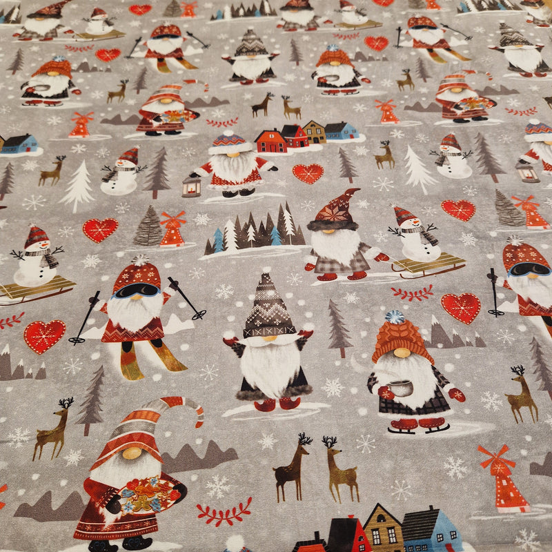 Timeless Treasures - Patchworkstof Nordic Gnomes #2636 - 2884-GREY