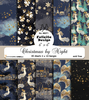 Felicita Design - Pyntepapir 15 x 15 Cm. - Christmas by Night