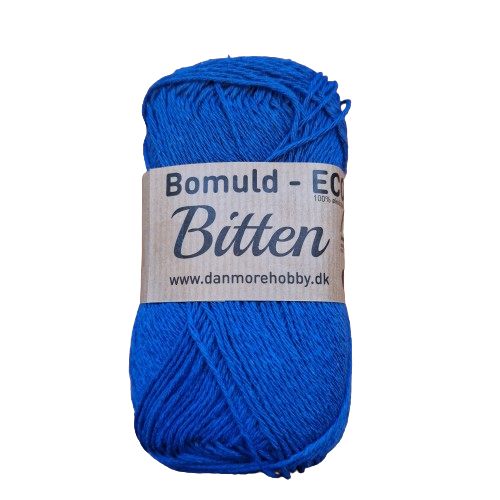 Bitten - Garn Bomuld - Kobolt