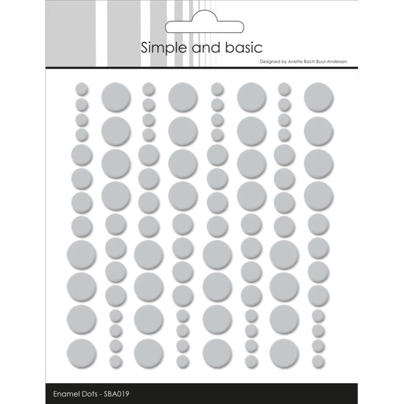 Simple and Basic - Enamel Dots SBA019 - Grey