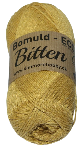 Bitten - Garn Bomuld - Sennepsgul