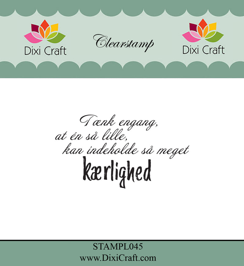 Dixi Craft - Stempel Dansk Tekst - STAMPL045