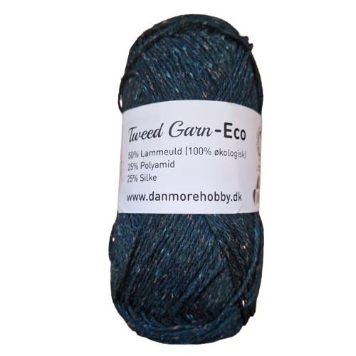Danmore - Tweed Garn Eco - Grøn Meleret