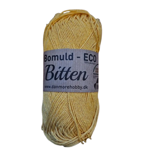 Bitten - Garn Bomuld - Varmgul