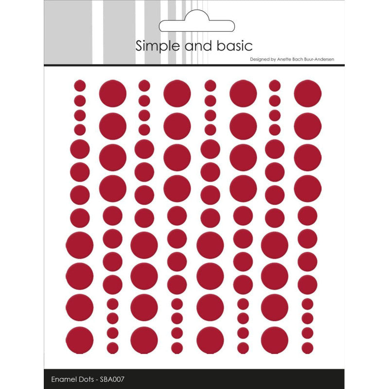 Simple and Basic - Enamel Dots SBA007 - Rød