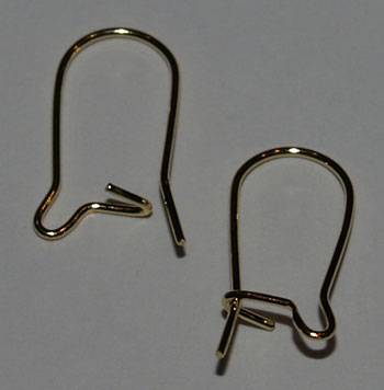 Danmore - Ørewire Kidney Guldfarvet - 24 Stk.