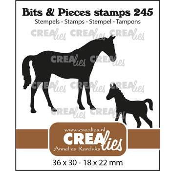 Crealies - Stempel Hest Med Føl - CLBP245
