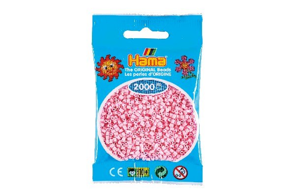 Hama - Mini Perler 2000 Stk. Pastel Rosa - 501-95