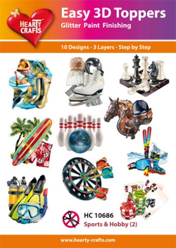 Hearty Crafts - Easy 3D Toppers Sports And Hobby - HC 10686