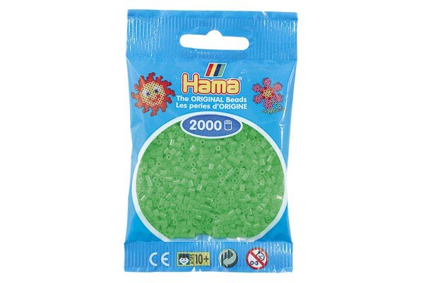 Hama - Mini Perler 2000 Stk. Flour Grøn - 501-42