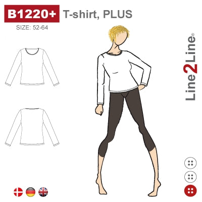 Line2Line - Mønser Basic T-shirt Plus - B1220+
