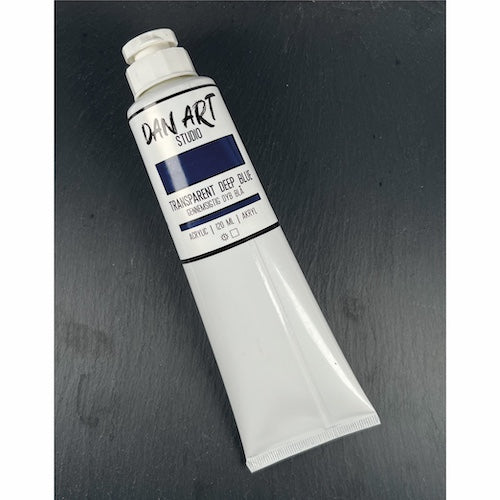 Dan Art - Akrylmaling 120 Ml. - Transparent Deep Blue