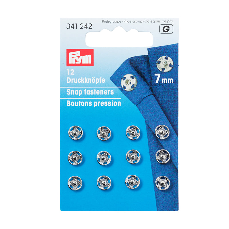 Prym - Tryklåse 7 Mm. - Sølv